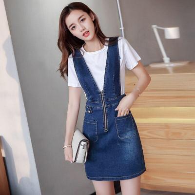 ĐẦM YẾM JEAN CỔ V DÂY KÉO TRƯỚC NGỰC - Y13